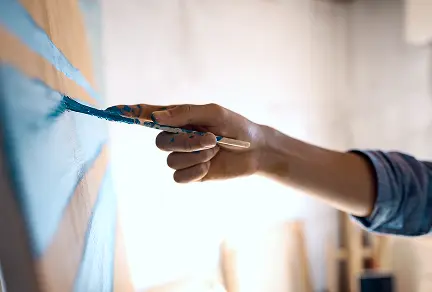Artist painting