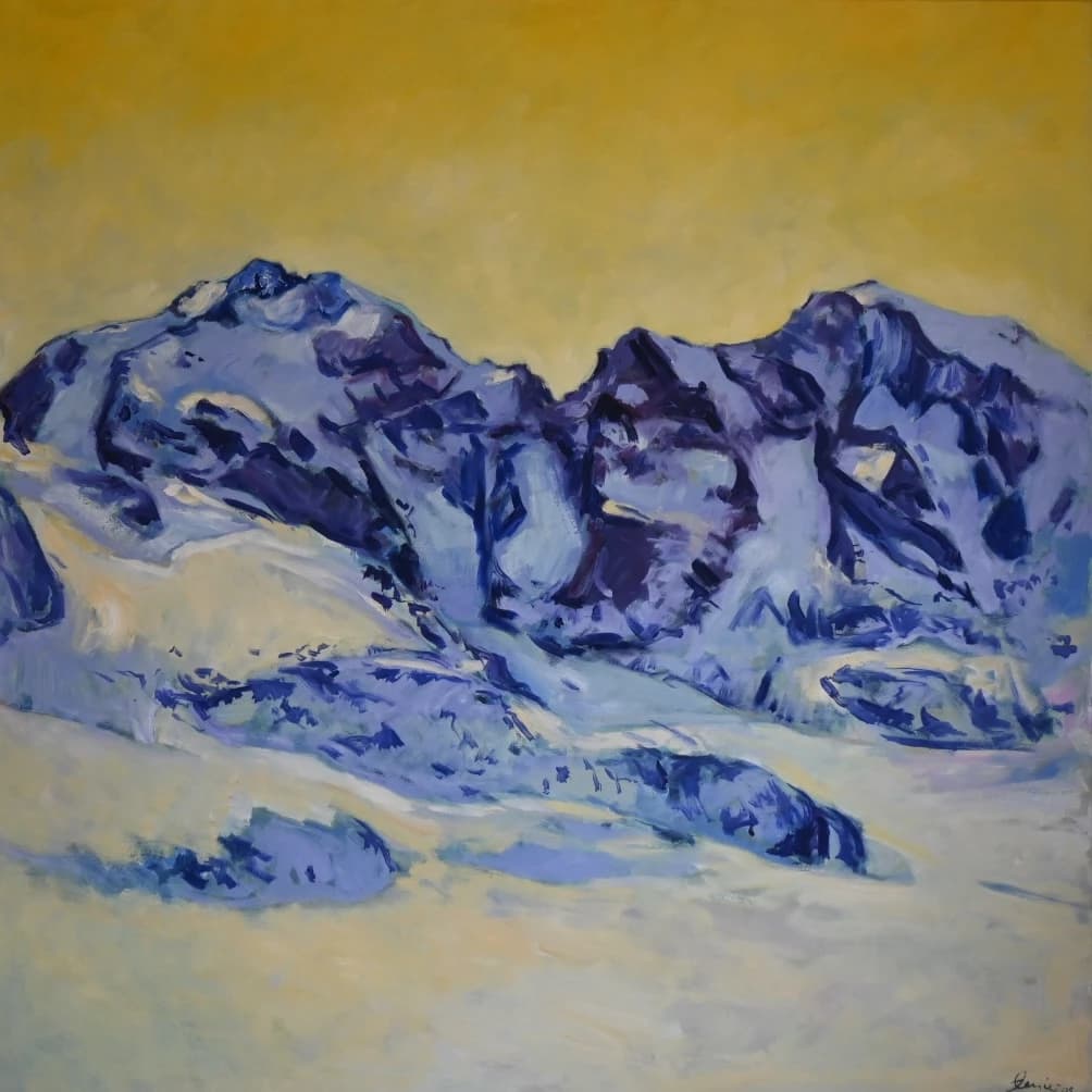A winterliches Bergpanorama im Val Morteratsch