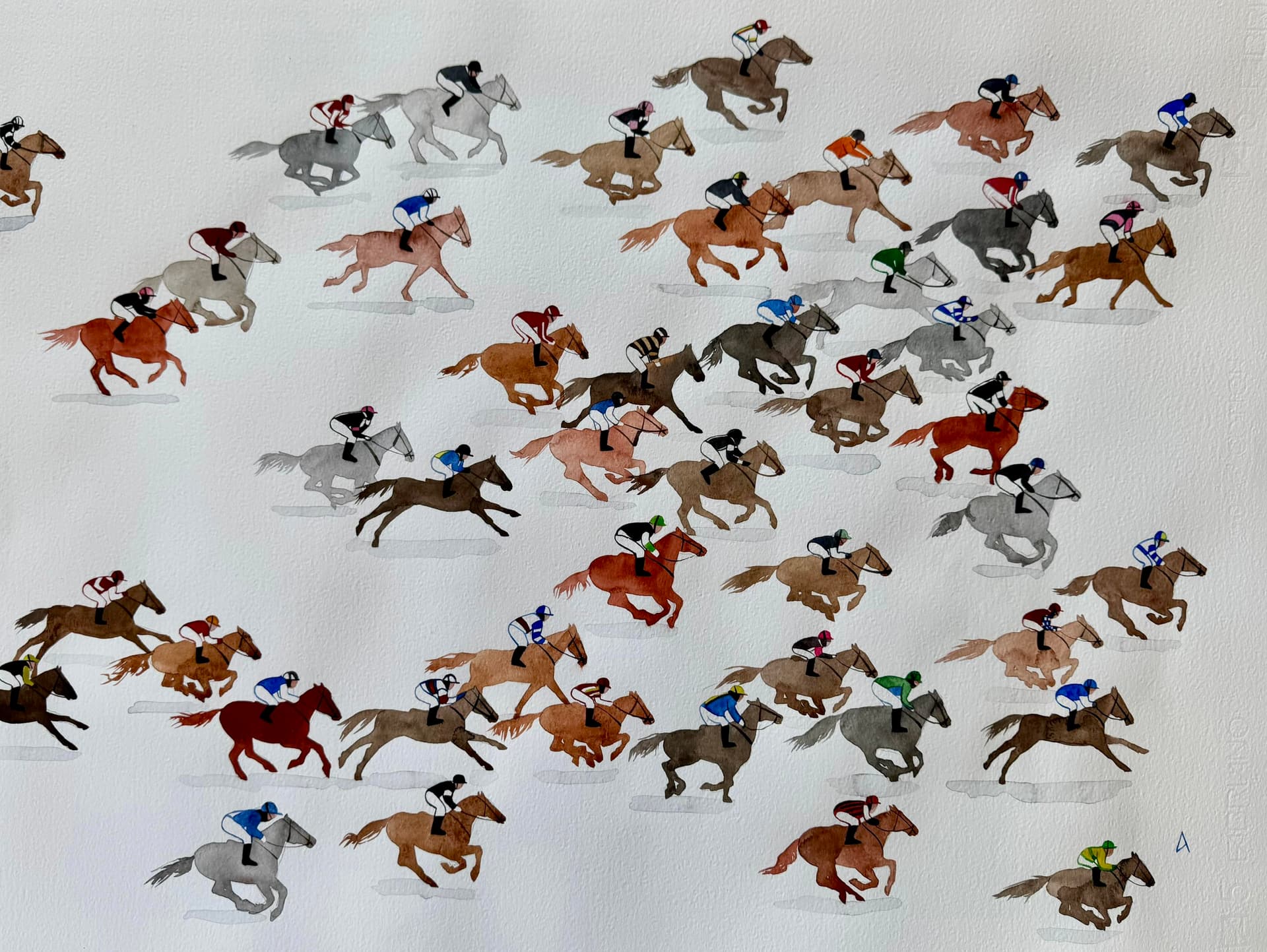 Large scale artwork on display in a commercial venue
