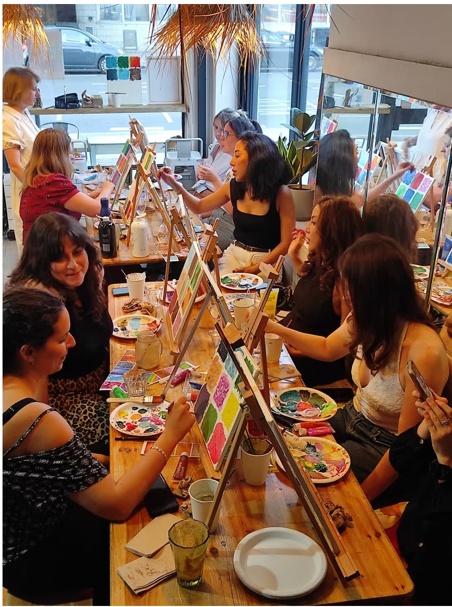 Creative workshop hosted in a cafe through Table For Art