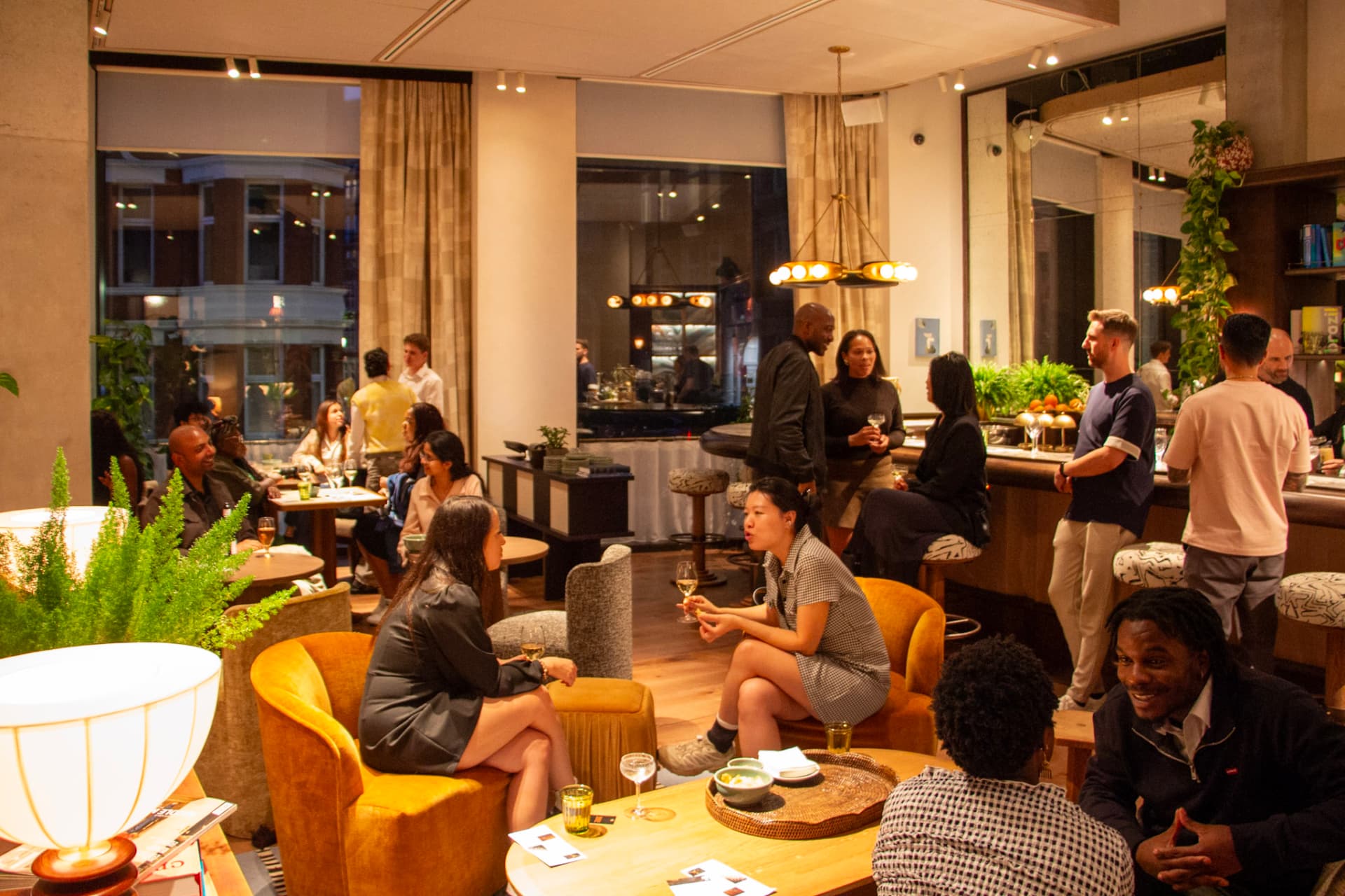 Guests at Sevente on Hackney Road